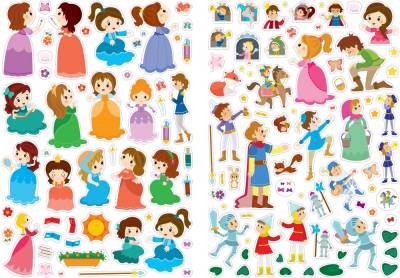 600 наклеек. Принцессы и рыцари с доставкой по Минску от 70 рублей бесплатно!